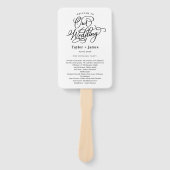 Éventail Journée spéciale ÉDITABLE Programme de mariage des (Devant)