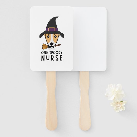 Éventail Jours de chien d'octobre Une infirmière Éffrayante (Devant et derrière)