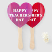 Éventail Joyeuse journée des enseignants (Devant et derrière)