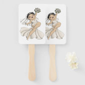 Éventail Joyeuse mariée 11 (Devant et derrière)