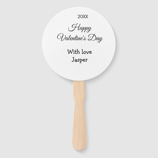 Éventail Joyeuse Saint-Valentin nom amour simple année styl (Devant)