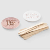 Éventail Joyeux 15e anniversaire des gouttes de diamant ros (Non-assemblé)