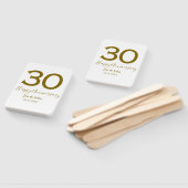 Éventail Joyeux 30e anniversaire nom date golden bold lette (Non-assemblé)