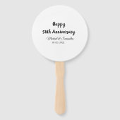 Éventail Joyeux 50e anniversaire ajouter nom du couple date (Dos)