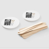 Éventail Joyeux 50e anniversaire ajouter nom du couple date (Non-assemblé)