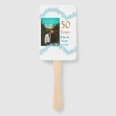 Éventail Joyeux 50e anniversaire nom couple date mariage (Dos)