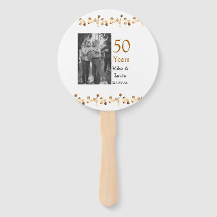 Éventail Joyeux 50e anniversaire nom couple date mariage