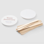 Éventail Joyeux anniversaire ajouter nom rose gris pastel g (Non-assemblé)