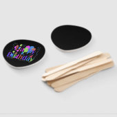 Éventail Joyeux anniversaire avec ballons (Non-assemblé)