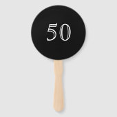 Éventail Joyeux Anniversaire des rayures d'orchidées avec l (Dos)