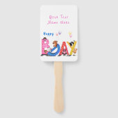 Éventail Joyeux Anniversaire - Fête des ours de bébé  (Dos)