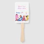 Éventail Joyeux Anniversaire - Fête des ours de bébé  (Devant)