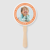 Éventail Joyeux anniversaire Simple moderne photo personnal (Devant)