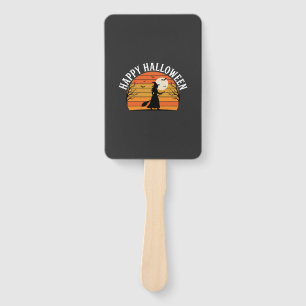 Éventail Joyeux Halloween Sorcière Coucher de soleil Design