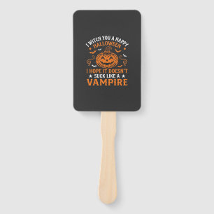Éventail Joyeux Halloween Vampire Citrouille Sorcière Chape