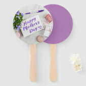 ÉVENTAIL JOYEUX JOUR DE MÈRE (Devant et derrière)