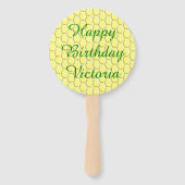 Éventail Joyeux Jour des abeilles Anniversaire Bumblebee Pe (Dos)