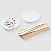 Éventail Joyeux lapin mignon de Pâques avec oeufs de Pâques (Non-assemblé)