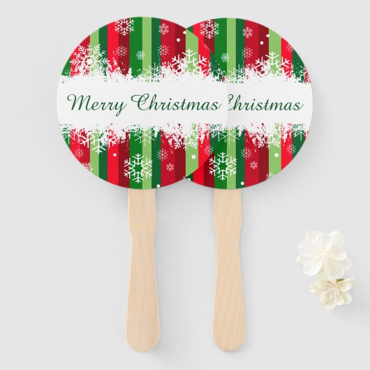 Éventail Joyeux Noël (Devant et derrière)