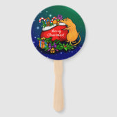 Éventail Joyeux Noël avec Rat Prince (Dos)