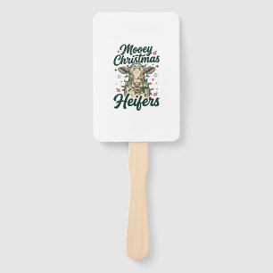 Éventail Joyeux Noël Génisses Vaches Drôles Noël Design