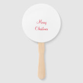 Éventail joyeux Noël vacances ajouter nom de famille photo  (Dos)