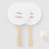 Éventail joyeux Noël vacances ajouter nom de famille photo  (Devant et derrière)