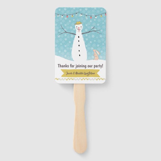 Éventail Joyeux Rustique Snowman Cool Breeze (Dos)