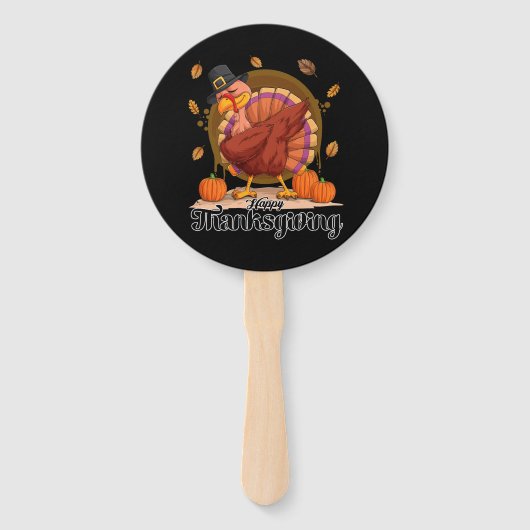Éventail Joyeux Thanksgiving  (Devant)