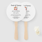 Éventail Jus & secousses restaurant site d'affaires social (Devant et derrière)