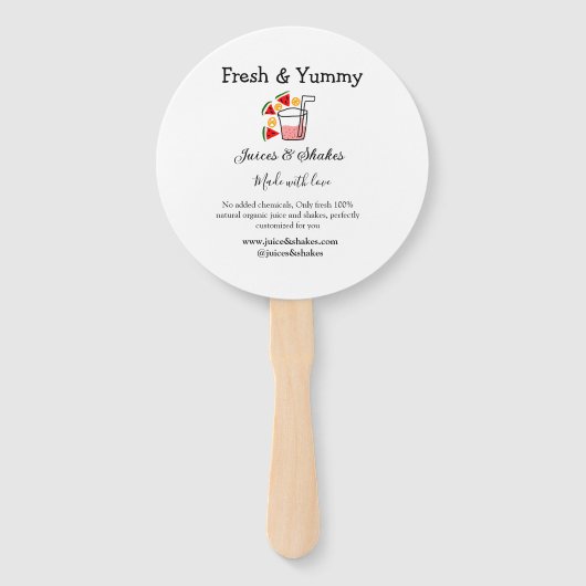 Éventail Jus & secousses restaurant site d'affaires social (Devant)