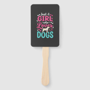 Éventail Juste Une Fille Qui Aime Les Chiens