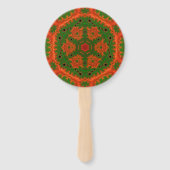 Éventail Kaleidoscope orange et vert Ensemble de ventilateu (Devant)