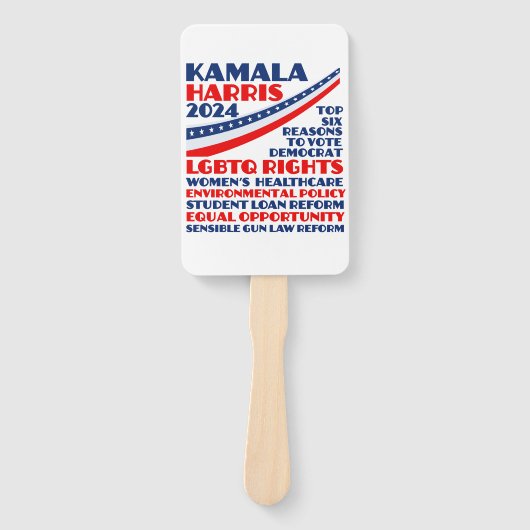 Éventail Kamala Harris 2024 Election Democrat Platform (Devant)