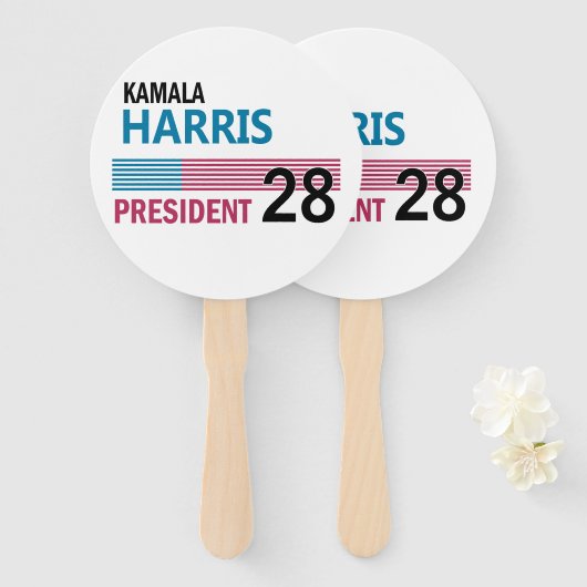 Éventail Kamala Harris 2028 (Devant et derrière)