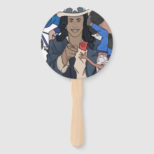 Éventail Kamala Harris Bootleg Rap (Devant)