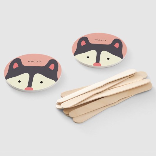 Éventail Kawaii mignon petit Chien Chien Chien Chien Chien. (Non-assemblé)