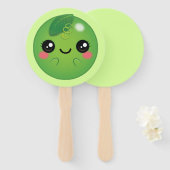 Éventail Kawaii Pea (Devant et derrière)