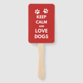 Éventail Keep calm and love dogs (Dos)