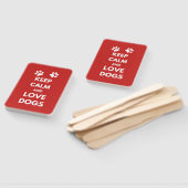 Éventail Keep calm and love dogs (Non-assemblé)