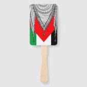 Éventail Keffiyeh Écharpe palestinienne tissu traditionnel (Devant)