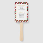 Éventail KENYA Christian Custom Wedding Programme (Dos)