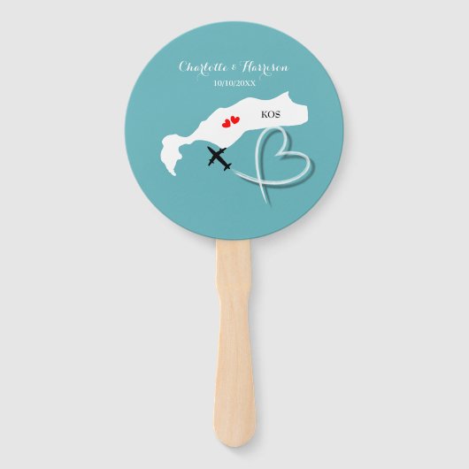 Éventail Kos de destination mariage (Devant)