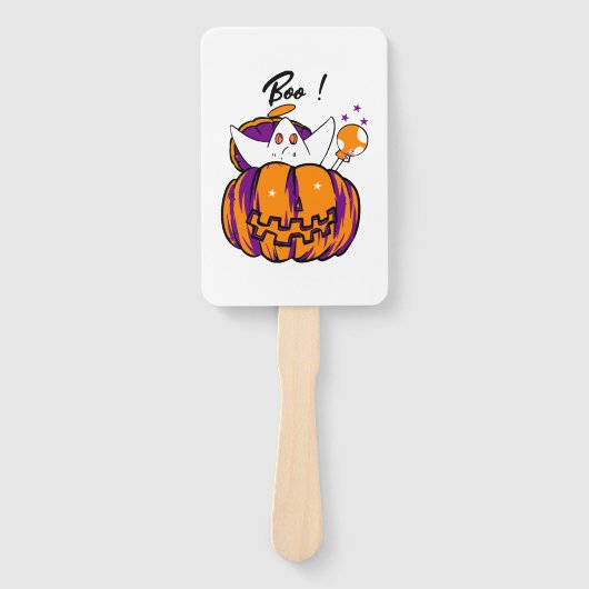 Éventail La Boo d'Halloween (Devant)