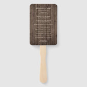 Éventail "La chasse est finie" Rustic Barn Mariage du soir (Dos)