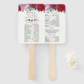 Éventail La collection de Mariages floraux romantiques (Devant et derrière)