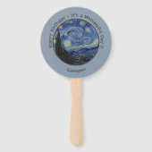 Éventail La collection d'objets de la soirée étoilée de van (Dos)