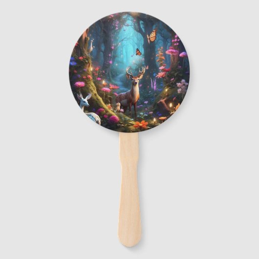 Éventail La forêt enchantée est une oasis mystique (Dos)