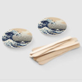 Éventail La Grande vague au large de Kanagawa 8 bits Pixel  (Non-assemblé)