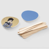 Éventail La jeune fille de Hirano Hakuho (Non-assemblé)